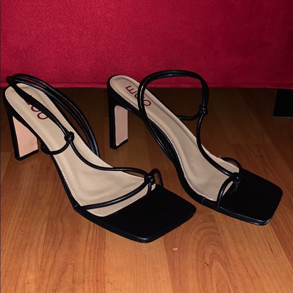 Ego official square toe heeled sandal